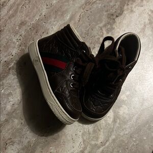 Brown High-Top Sneakers